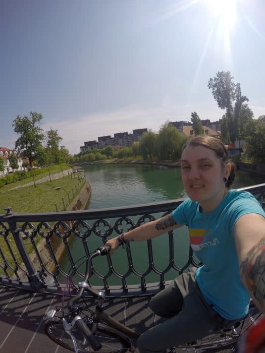 Touring the wonderfully green, friendly and alternative Ljubljana on a bike! Slovenia, watermelon bike tours, castle, alternative, off the beaten track, path, local guide, locals knowledge, 