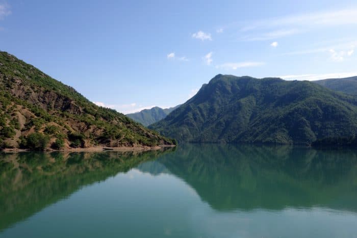 The 3 hour ferry ride through the mountains of Northern Albania that blew us away (and should be on everyones bucket list!), shkoder, skhoder, albania, tirana, mountains, adventure, hike, off the beaten track, off the beaten path, explore, ferry, valbona, albanian alps, Koman, komani, lake, local, rural, fjords, feirze, things to do in Albania, things to see