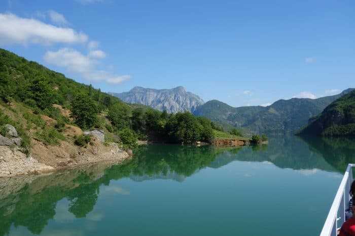 The 3 hour ferry ride through the mountains of Northern Albania that blew us away (and should be on everyones bucket list!), shkoder, skhoder, albania, tirana, mountains, adventure, hike, off the beaten track, off the beaten path, explore, ferry, valbona, albanian alps, Koman, komani, lake, local, rural, fjords, feirze, things to do in Albania, things to see