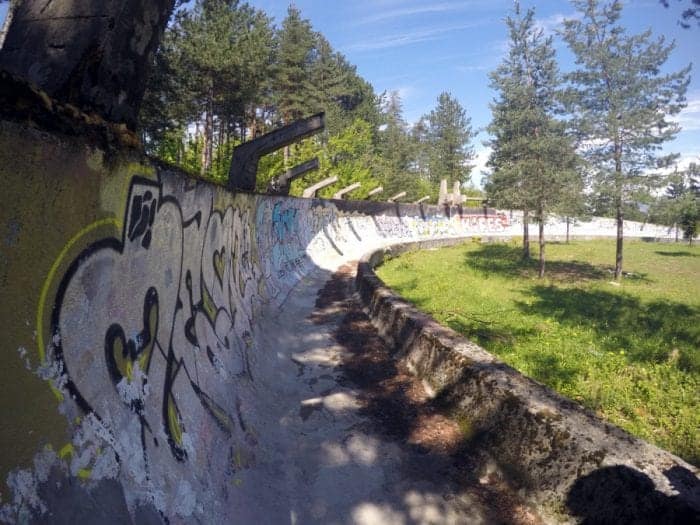 How To Get To the Sarajevo Bobsled Track, Sarajevo Olympic Bobsleigh, How to Visit the Abandoned Sarajevo Bobsled Track, Hiking To The Abandoned Sarajevo Bobsled Track, Sarajevo Bobsleigh Track, How to Visit the Abandoned Sarajevo Bobsled Track, Abandoned Olympic bobsled track in Sarajevo, Sarajevo abandoned bobsled track, Sarajevo 1984 bobsleigh, Sarajevo bobsleigh track, how to get to the bobsleigh track, olympics, 1984, winter olympics, urban exploration, urbex, abandoned, Yugoslavia, Bosnia, Herzegovina, balkans, war, civil war, Serbia, Croatia, balkan war, bullet holes, scars, remnants, soviet, communism, directions, walking, hiking, Backpacking the Balkans, Balkan trip, things to do in Sarajevo, things to do in Bosnia, alternative things to do in Sarajevo, Things to do in Bosnia and Herzegovina, how to get to the Sarajevo Bobsled Track, 