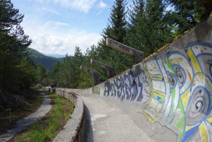 How To Get To the Sarajevo Bobsled Track, Sarajevo Olympic Bobsleigh, How to Visit the Abandoned Sarajevo Bobsled Track, Hiking To The Abandoned Sarajevo Bobsled Track, Sarajevo Bobsleigh Track, How to Visit the Abandoned Sarajevo Bobsled Track, Abandoned Olympic bobsled track in Sarajevo, Sarajevo abandoned bobsled track, Sarajevo 1984 bobsleigh, Sarajevo bobsleigh track, how to get to the bobsleigh track, olympics, 1984, winter olympics, urban exploration, urbex, abandoned, Yugoslavia, Bosnia, Herzegovina, balkans, war, civil war, Serbia, Croatia, balkan war, bullet holes, scars, remnants, soviet, communism, directions, walking, hiking, Backpacking the Balkans, Balkan trip, things to do in Sarajevo, things to do in Bosnia, alternative things to do in Sarajevo, Things to do in Bosnia and Herzegovina, how to get to the Sarajevo Bobsled Track, 