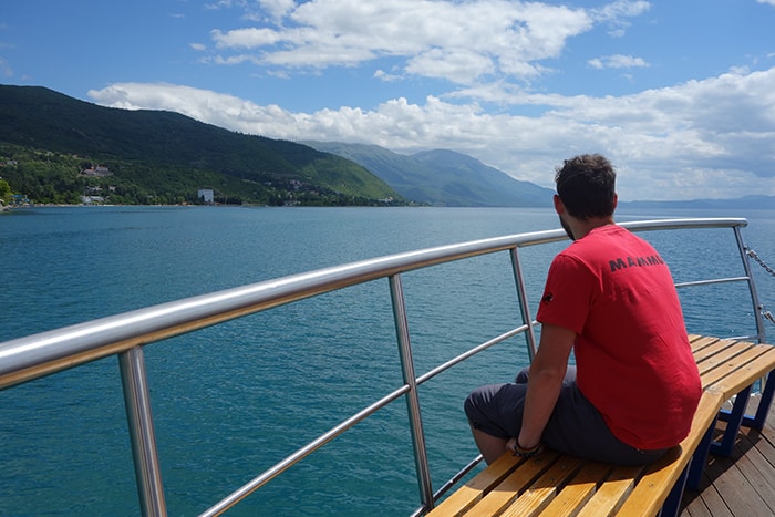 Taking the 2.5hr ferry across Lake Ohrid to the stunning St. Naum Monastery, Macedonia, svet naum, things to do in ohrid, albania, border, passport, adventure, explore, beautiful, balkans, best places to see, things to see, trips from ohrid, bay of the bones, church, paintings, frescos, ferry trip, water, swim, beach, crossing the albanian macedonian border on foot, off the beaten track, off the beaten path