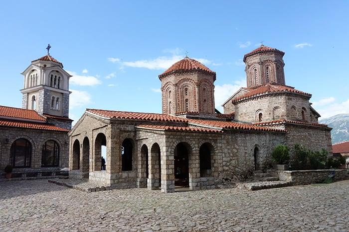 Taking the 2.5hr ferry across Lake Ohrid to the stunning St. Naum Monastery, Macedonia, svet naum, things to do in ohrid, albania, border, passport, adventure, explore, beautiful, balkans, best places to see, things to see, trips from ohrid, bay of the bones, church, paintings, frescos, ferry trip, water, swim, beach, crossing the albanian macedonian border on foot, off the beaten track, off the beaten path