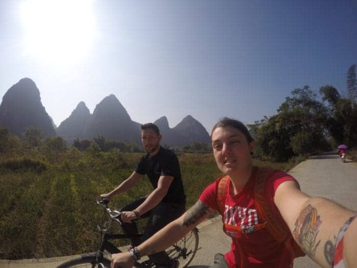 A guide to the Guilin area of China: Yangshuo, Xingping and beyond, Things to do in Guilin, what to do, guide, where to stay in Guilin, how to get to Yangshuo, bus, train, minibus, transport, time, farms, rural, climbing, hike, bamboo raft, scams, karst, mountains, river, Li, Yulong, cycling, bike, hire a bike, this old place, sadder street, guilin china, guilin tour, guilin weather, guilin travel,yangshuo china, yangshuo hotels, guilin yangshuo, yangshuo hostel, yangshou rock climbing, Yangshuo mountains, li river cruise, Xingping china, Xingping this old place international hostel, backpacking china, adventure activities, adreneline, traditional, explore, Two days exploring the peaks, rivers and farms of wonderful Xingping & Yangshuo via bikes, boats and boots!