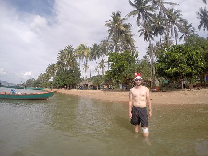 Christmas On The Beach In Cambodia 12 Christmas in Cambodia, Christmas on a beach, kampot, kep, rabbit island, Koh tonsay, Christmas in Asia, Christmas Cambodia,Koh Tonsay Cambodia, Spending Christmas on the beach: A day of adventure to find paradise on a Cambodian Island for a different type of celebration, Beach, abroad, Cambodia, Kep, Kampot, Siem Reap, Angkor Wat, Adventure, Beach, sea, swim, island, Koh, rabbit island, Koh Tonsay, bungalow, bungalow on the beach, drinking from a coconut, Santa, hot Christmas, Christmas in Southeast Asia,