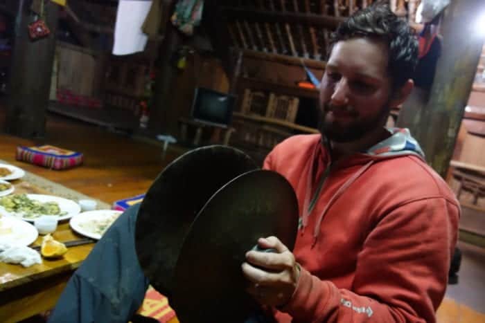 Staying With A Local Tribal Family In Yen Bai, Vietnam. 19 Staying with a local tribal family in a bamboo house in Yen Bai, Vietnam. A true off the beaten track adventure made possible by our motorbikes, yen bai, Thác Bà Lake, Vu Linh, rice wine, tribe, local, off the beaten track, off the beaten path, authentic, real, travel, home stay, family, happy water, tet, vietnam new year, homestay in vietnam, bao yen bai, motorbike through vietnam, motorbike tour vietnam,