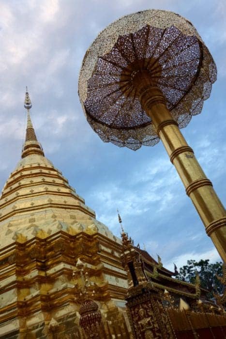 A guide to Chiang Mai: The amazing and adventure filled Thai city that instantly felt like home, Chiang Mai things to do, Doi Suthep, views, Elephants, elephant trekking, Elephant no riding, Elephant sanctuary, zipline, zip lining, jungle, gibbons, flight of the gibbon, temples, hiking, homestay, trekking, rent a scooter, rent a motorbike, pai, how to get to Pai from Chiang Mai, Mekong slow boat, Laos, Chiang Rai, Wat Suan Dok, Wat Pan Tao, Wat Pansao, Wat Lok Malee, Wat Sri Suphan, Wat Chiang Man, Wat Jet Yot, pad Thai, vegetarian food, markets, night market, Chiang Mai guide, what to do in Chiang Mai, Bangkok to Chiang Mai, monks trail, 