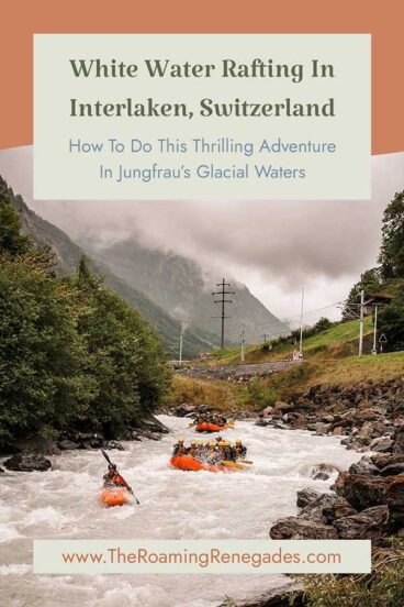 White water rafting in the glacial waters of Jungfrau, Swiss Alps